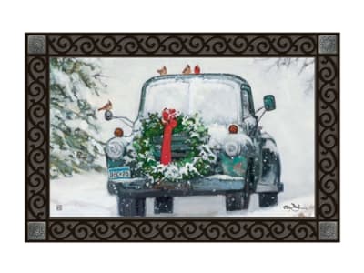 Snowy Roads MatMates Decorative Doormat