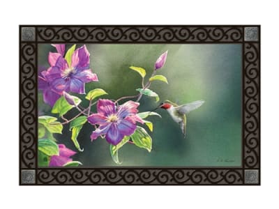 Hummingbird Visit MatMates Decorative Doormat