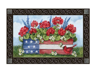 Patriotic Planter Box MatMates Decorative Doormat