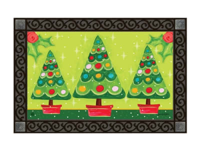 Merry Christmas Tree MatMates Decorative Doormat