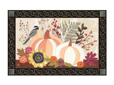 Fall Cut Flowers MatMates Decorative Doormat