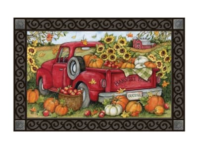 Harvest Farm Truck MatMates Decorative Doormat