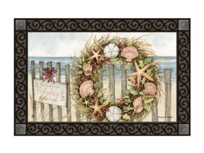 Beach Wreath MatMates Decorative Doormat