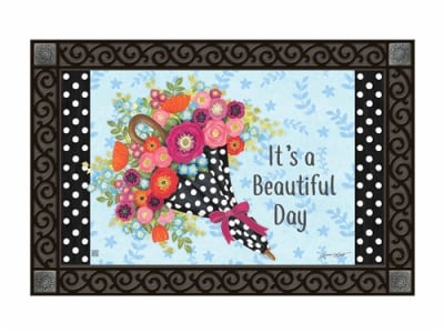 Showers of Flowers MatMates Decorative Doormat