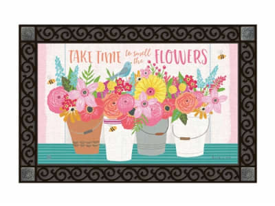 Smell the Flowers MatMates Decorative Doormat