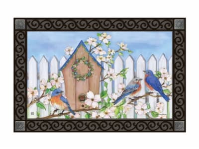 Dogwood Birdhouse MatMates Decorative Doormat