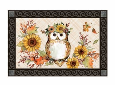 Autumn Owl MatMates Decorative Doormat