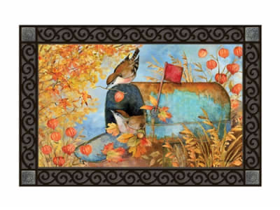 Old Rusty Mailbox MatMates Decorative Doormat