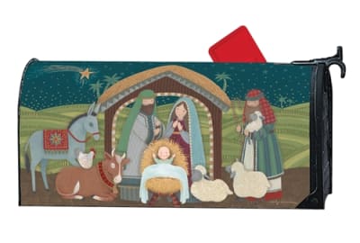 Away in a Manger Large MailWraps Mailbox Cover