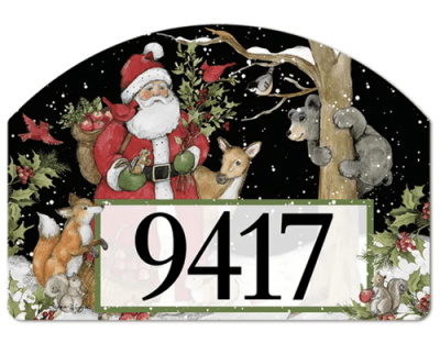 Forest Animals with Santa Yard DeSigns Magnetic Art