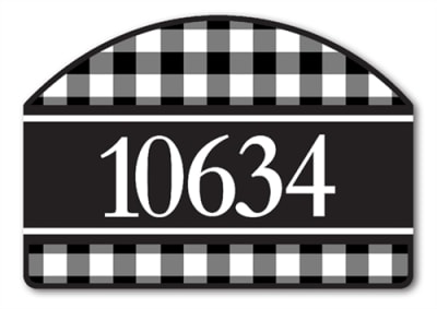 Black and White Check Yard DeSigns Magnetic Art