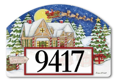 Santa's Workshop Yard DeSigns Magnetic Art