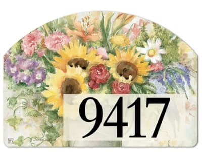 Bucket of Flowers Yard DeSigns Magnetic Art