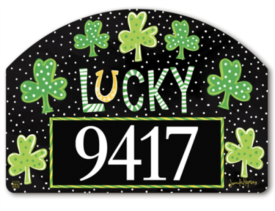 Lucky Horse Shoe & Shamrocks Yard DeSigns Magnetic Art