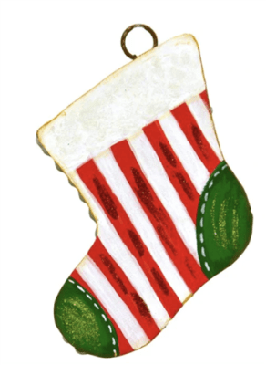 RTC Gallery Red Striped Stocking Charm