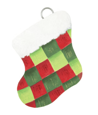 RTC Gallery Checked Stocking Charm