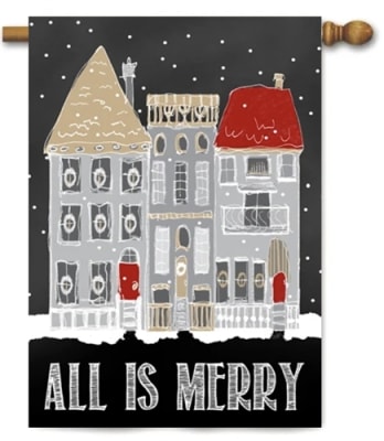 All is Merry Decorative House Flag