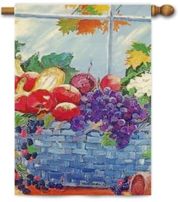 Basket of Plenty Decorative House Flag