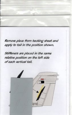 FLV72002 F/A-18A Vertical Tail Stiffeners