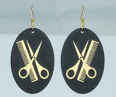 18g Earrings - Gold Acrylic - Barber