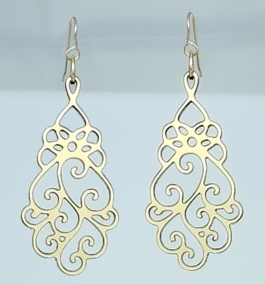18g Earrings - Gold Acrylic - Jelly Swirl