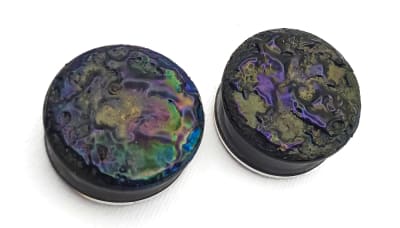 25.4mm - Dark Bismuth Druzy