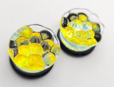 18mm - Gold Foil Bubble Texture
