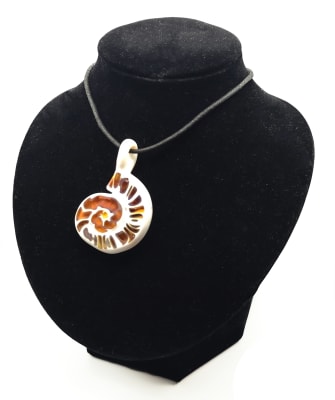 Pendant - White Amonite
