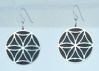 18g Earrings - Silver Acrylic - FOL