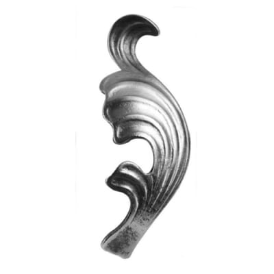 Leaf Stamped Left Hand 2-3/4" X 2-3/8"