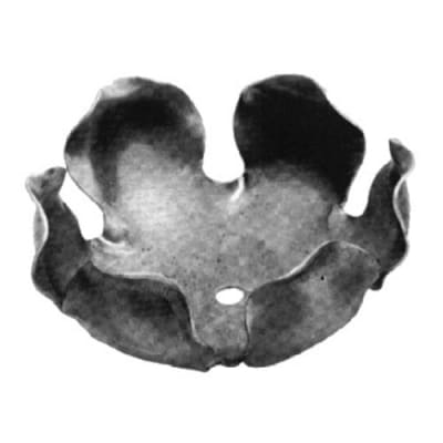 Flower Stamped 2-9/16" Dia 1-3/16"H .0197 Matl