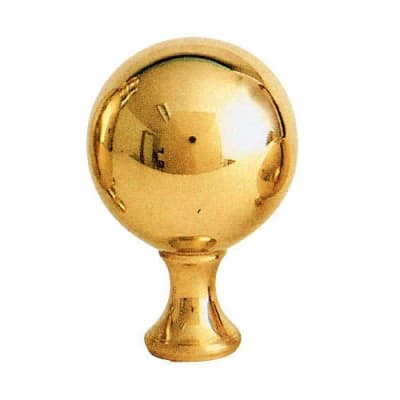 Top - Brass Round  3-1/8" X 5-1/8" Base 1-9/16"