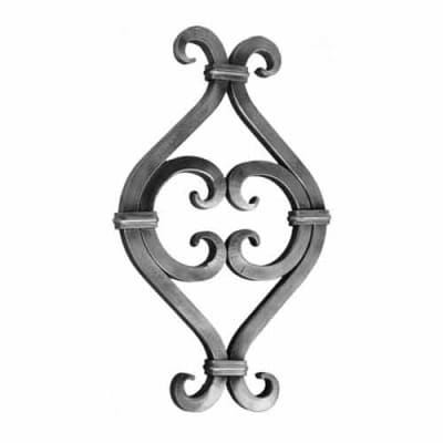 ROSETTE 9/16" SQ MTL 7-7/8"W 13-13/32"H