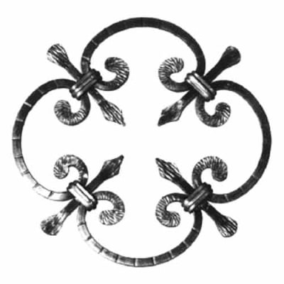 Rosette 9-13/16" Dia 5/16" Sq
