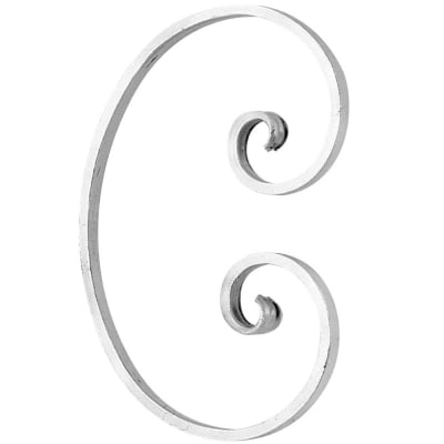 SCROLL 1/2" X 1/4" MTL 5-1/2"W 8-15/32"H