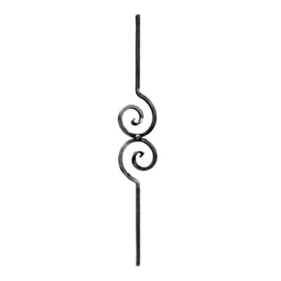 Picket W/Scroll 1/2" Sq Matl 4-3/4"W X 35-7/16"H