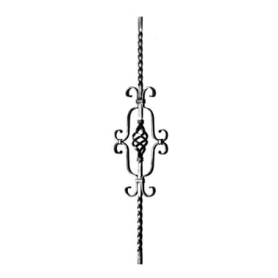 Picket W/Decorative Center 1/2" Sq Matl 8-11/16"W