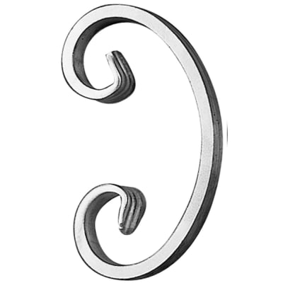 C-SCROLL ALUM FORGED END 1/2" X 1/4" 2-15/16" X 4-15/16"