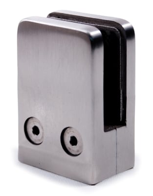 316 Stainless Steel Glass Clamp 1 11/16" x 2 23/32" for Flat Tube