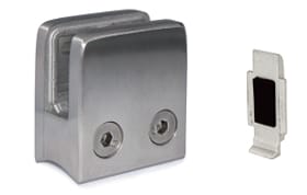 Stainless Steel Glass Clamp 1 3/4" x 1 3/4" x 1 3/32" for 1 2/3" Tube