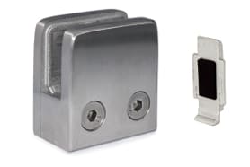 316 Stainless Steel Glass Clamp 1 3/4" x 1 3/4" x 1 3/32" for Flat Tube