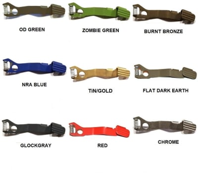 GLOCK OEM 42 43  Slide Stop Release With Spring, Cerakote, Chrome, TiN Gold
d