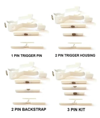 GoTo SPORTS GEAR Storm Trooper White Cerakote Extended Control Kits  With TANGO DOWN Slide Release For Glock 17, 19, 19X, 22, 23, 26, 27, 31, 34, 35, 44, 45 GEN 5 (Price Varies Per Kit)