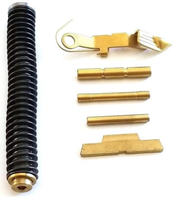 GoTo  SPORTS GEAR TiN Gold Coated Extended Control Kit and Guide Rod Assembly For Glock G17, 17L, 22, 24, 31 ,34, 35, 37,20,20SF, 21, 21SF,40,41 Gen 1 2 3