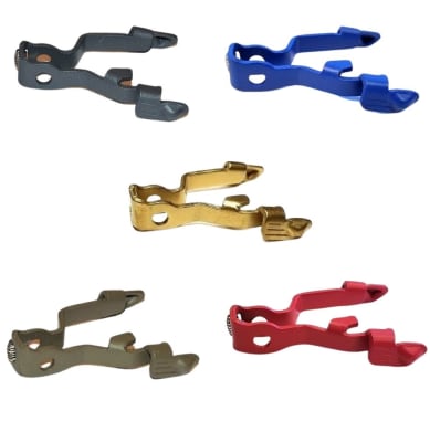 GLOCK OEM Extended Slide Stop Release, Custom Coated  For Glock Gen 5, Cerakote, Chrome, TiN Gold