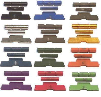 Pin Kit and Extended Slide Lock Lever For Glock 42 43 43X 48, Cerakote, Chrome, TiN Gold