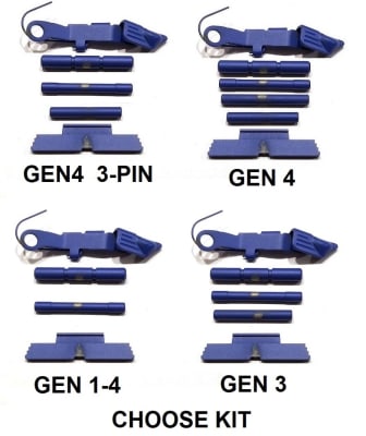 NRA Blue Extended Control Kits For Glock GEN 1 2 3 4 , Cerakote