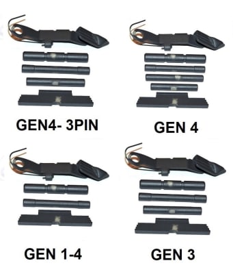 Glock Gray Extended Control Kits For Glock GEN 1 2 3 4