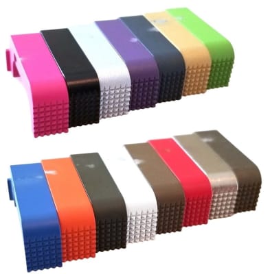 Stippled Aluminum Extended Magazine Release For Glock 20 21 29 30 40 41 Gen 4, Cerakote, Chrome, TiN Gold