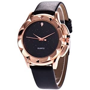 CdyBox Wholesale PU Leather Crystal Watch 5 Pack Rhinestone Starry Sky Wristwatches